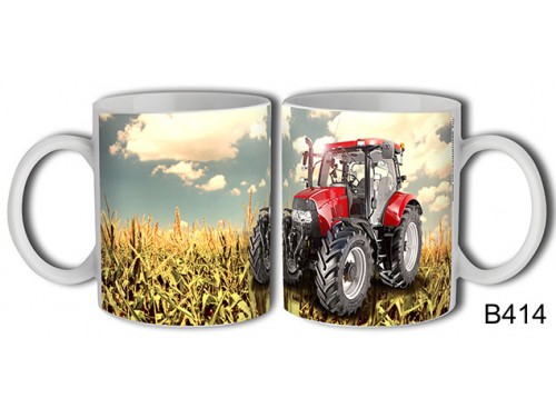 (B414) Bögre 3 dl - Piros traktor – Traktoros ajándék